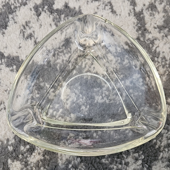 Vintage Other - Clear Glass Triangular Bowl
